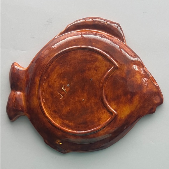 Ceramic Fish-Shaped Plate  Vintage Holland Mold - Picture 2 of 7